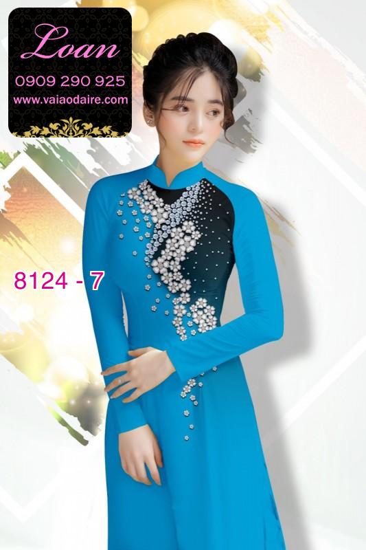 Vải áo dài hoa 3D Vải áo dài hoa 3D