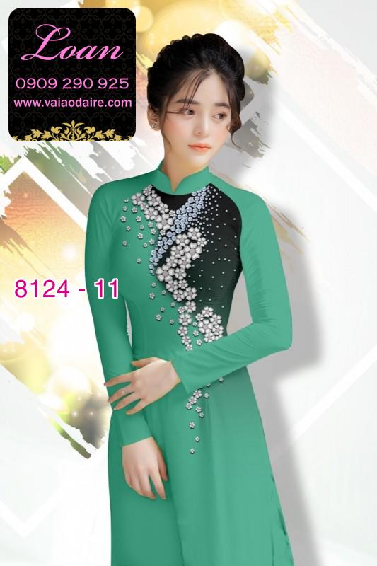 Vải áo dài hoa 3D Vải áo dài hoa 3D