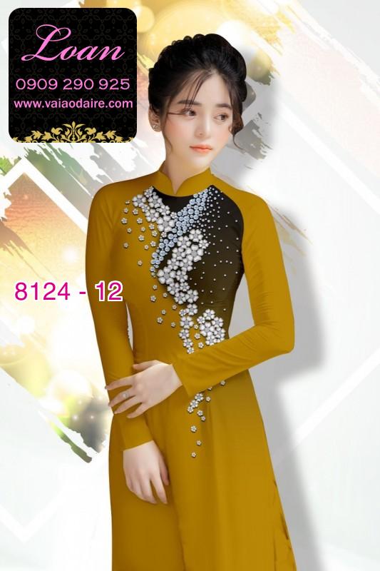 Vải áo dài hoa 3D Vải áo dài hoa 3D