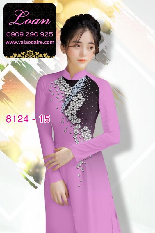 Vải áo dài hoa 3D Vải áo dài hoa 3D