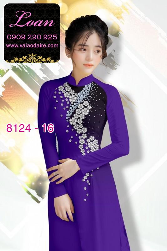 Vải áo dài hoa 3D Vải áo dài hoa 3D