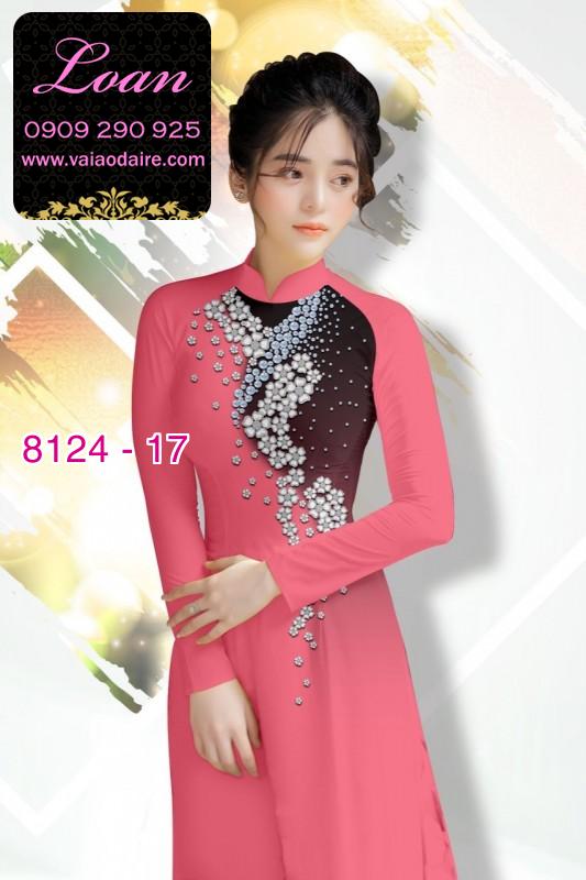 Vải áo dài hoa 3D Vải áo dài hoa 3D