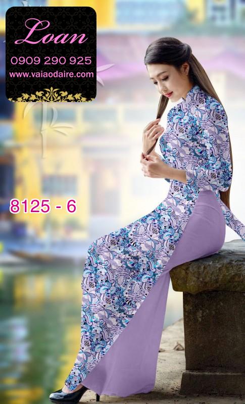 Vải áo dài hoa nhí