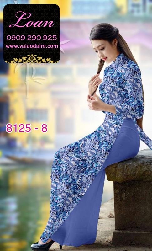 Vải áo dài hoa nhí