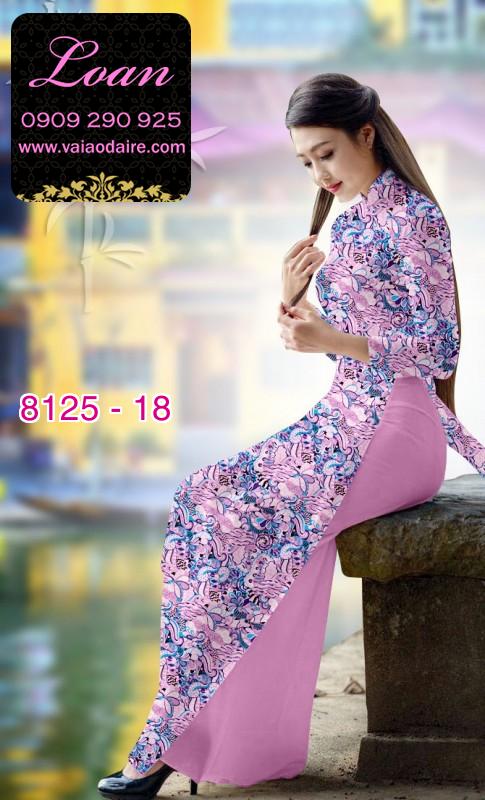 Vải áo dài hoa nhí