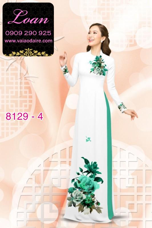 Vải áo dài hoa Hồng