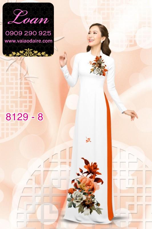 Vải áo dài hoa Hồng