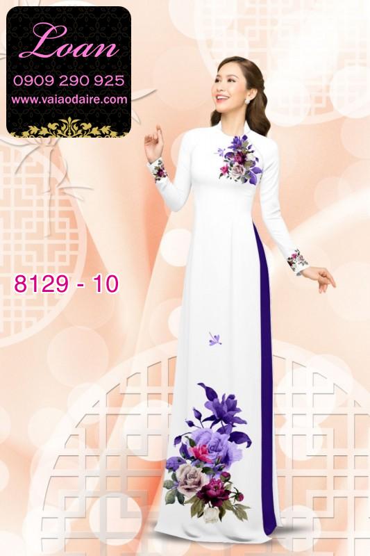 Vải áo dài hoa Hồng