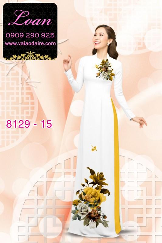 Vải áo dài hoa Hồng