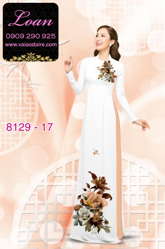 Vải áo dài hoa Hồng