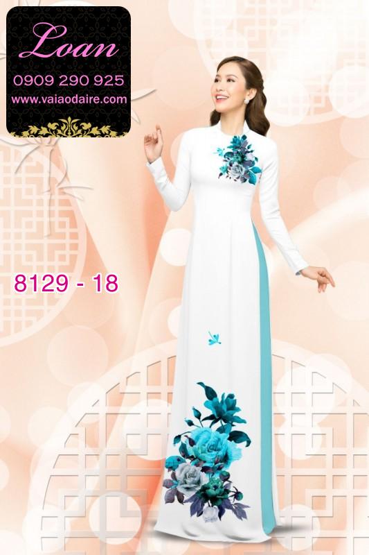 Vải áo dài hoa Hồng