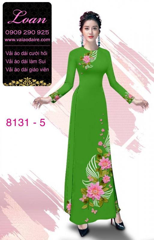 Vải áo dài hoa trên dưới