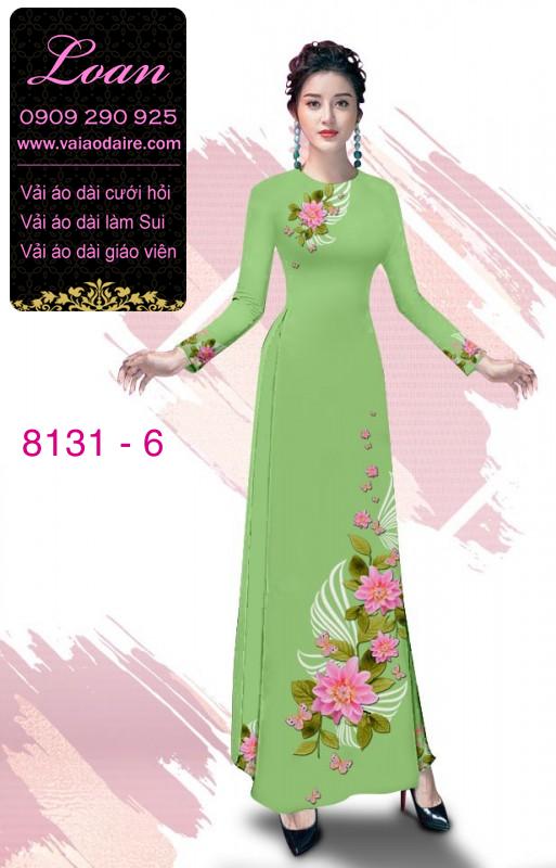 Vải áo dài hoa trên dưới