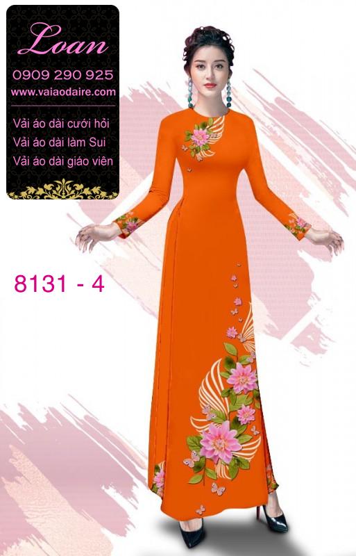 Vải áo dài hoa trên dưới