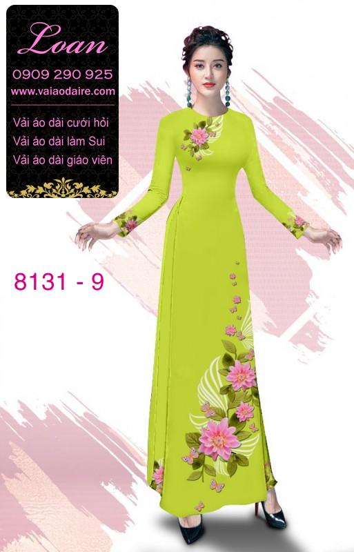Vải áo dài hoa trên dưới
