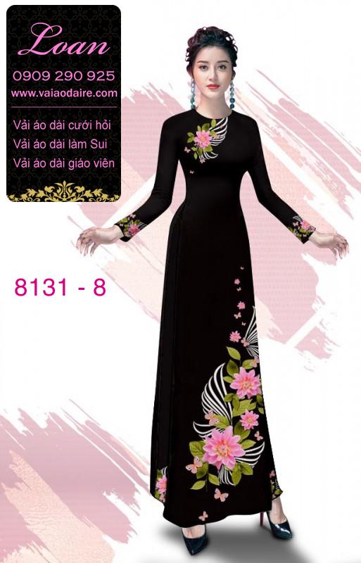 Vải áo dài hoa trên dưới