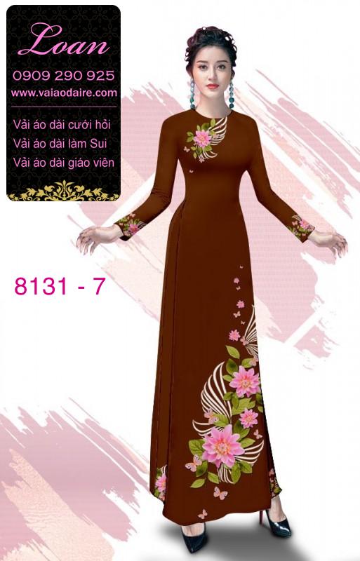 Vải áo dài hoa trên dưới