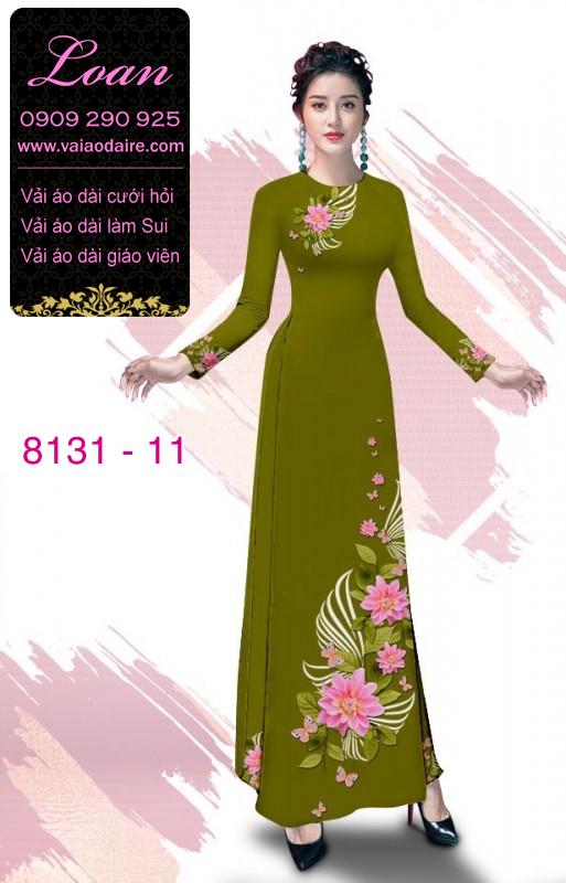 Vải áo dài hoa trên dưới