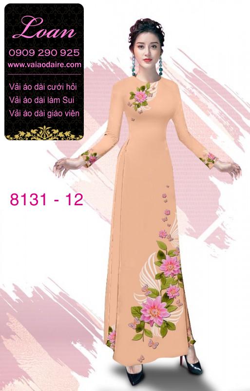 Vải áo dài hoa trên dưới