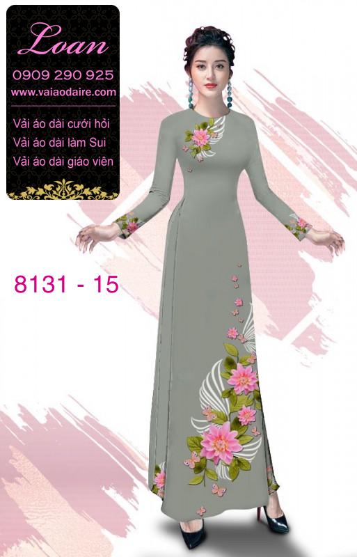 Vải áo dài hoa trên dưới
