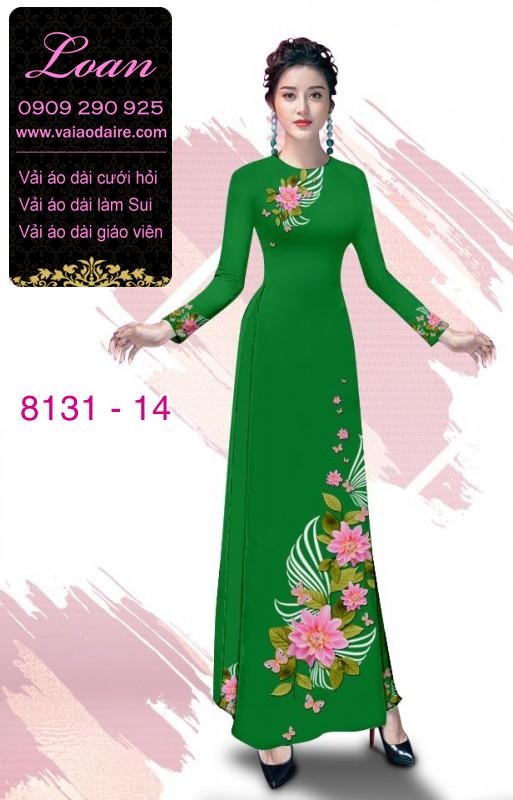 Vải áo dài hoa trên dưới