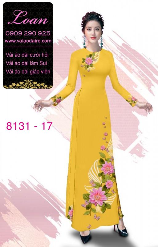 Vải áo dài hoa trên dưới