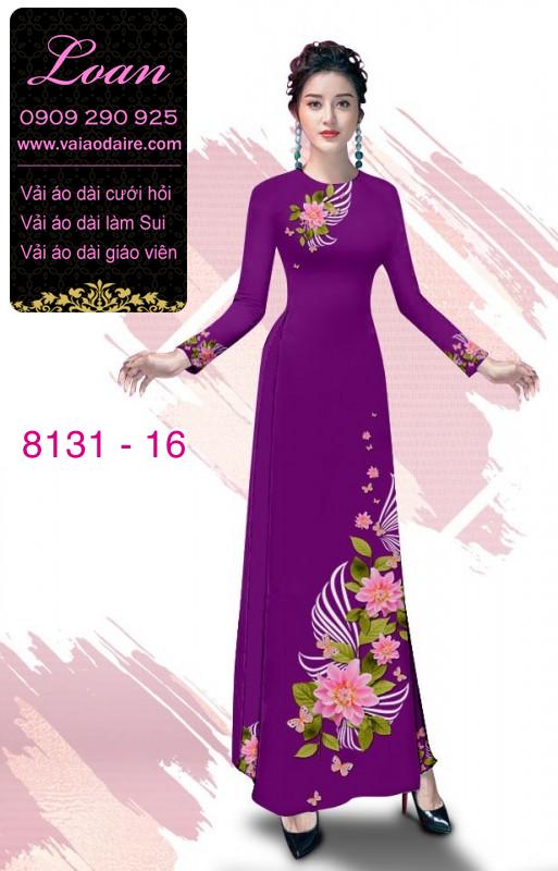 Vải áo dài hoa trên dưới