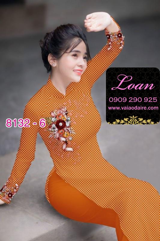 Vải áo dài hoa đơn giản