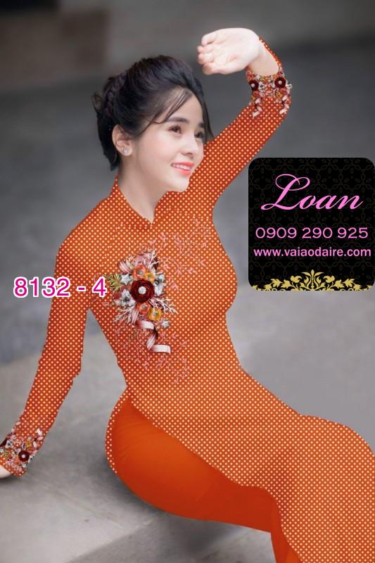 Vải áo dài hoa đơn giản