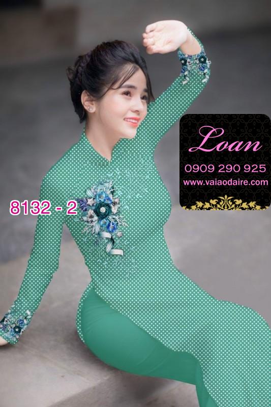 Vải áo dài hoa đơn giản