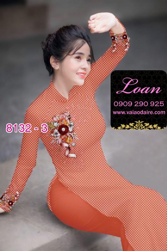 Vải áo dài hoa đơn giản