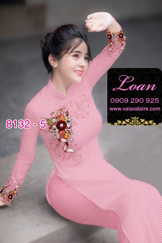 Vải áo dài hoa đơn giản