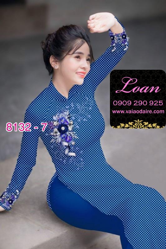 Vải áo dài hoa đơn giản