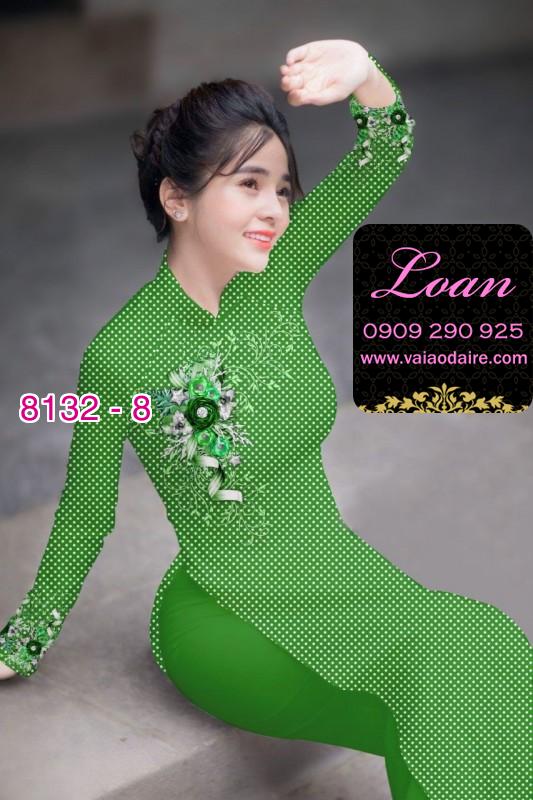 Vải áo dài hoa đơn giản