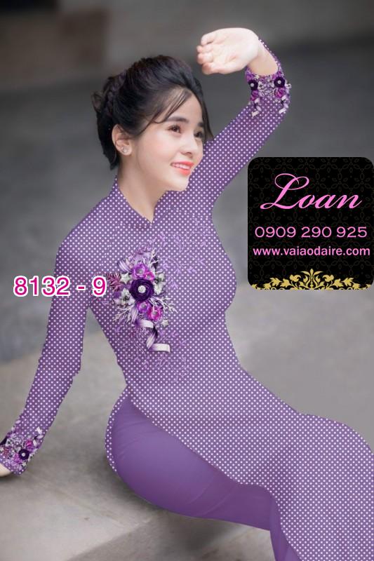 Vải áo dài hoa đơn giản