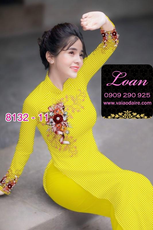 Vải áo dài hoa đơn giản