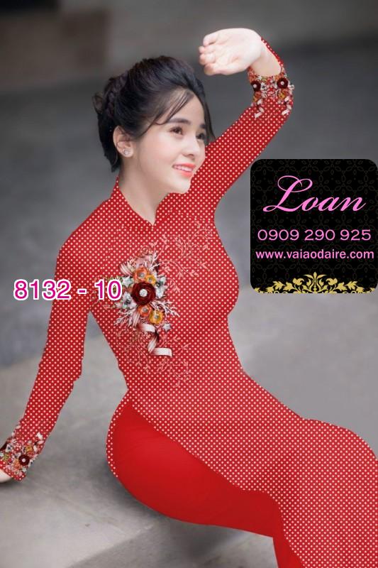 Vải áo dài hoa đơn giản