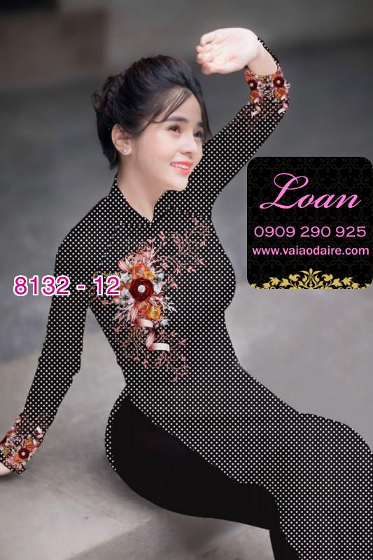 Vải áo dài hoa đơn giản
