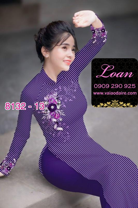 Vải áo dài hoa đơn giản