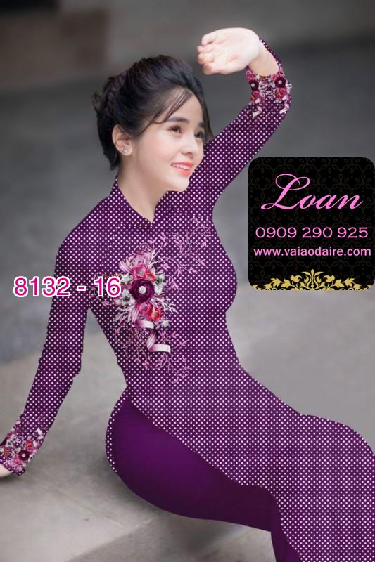 Vải áo dài hoa đơn giản