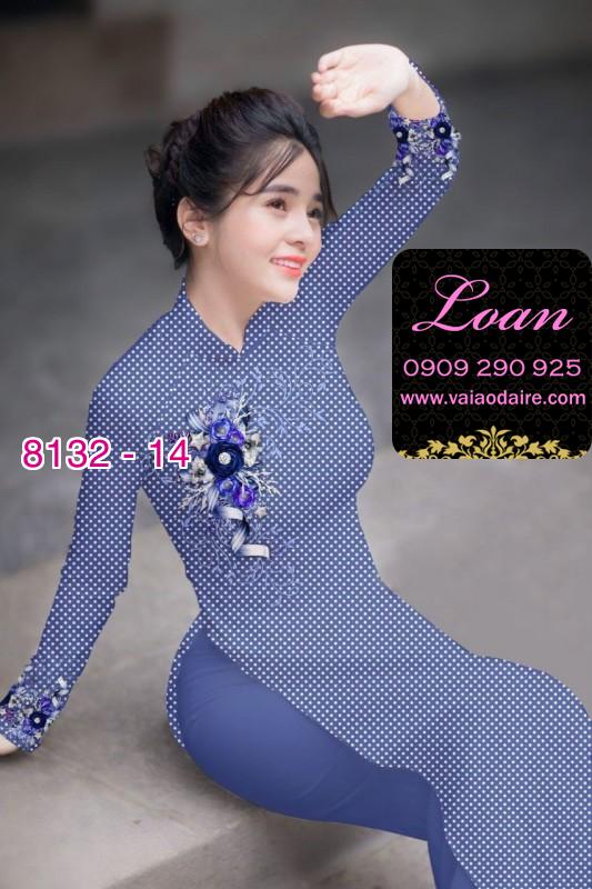 Vải áo dài hoa đơn giản