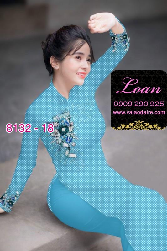 Vải áo dài hoa đơn giản