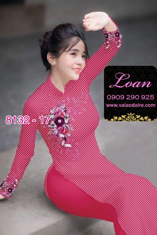 Vải áo dài hoa đơn giản