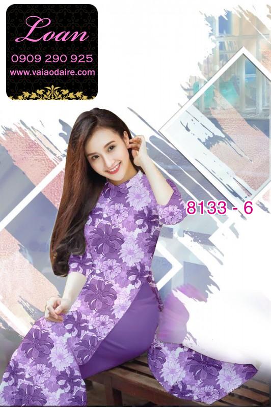 Vải áo dài hoa toàn thân Vải áo dài hoa toàn thân