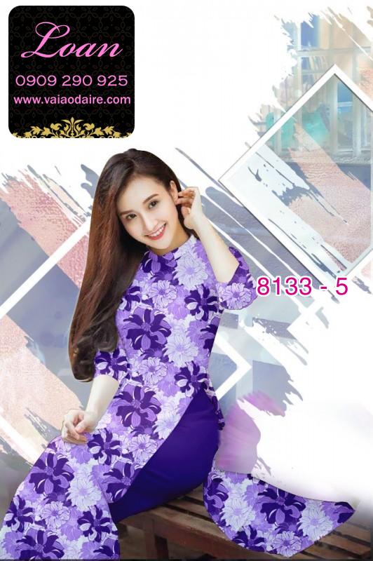 Vải áo dài hoa toàn thân Vải áo dài hoa toàn thân
