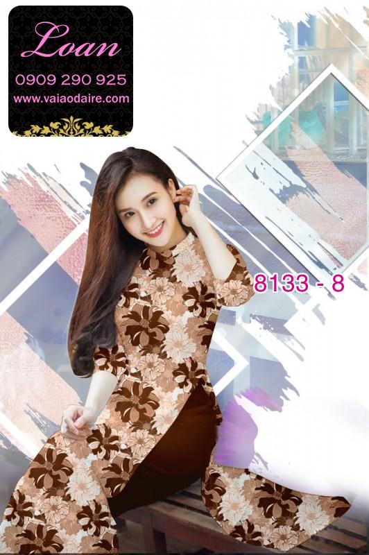 Vải áo dài hoa toàn thân Vải áo dài hoa toàn thân