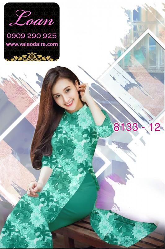 Vải áo dài hoa toàn thân Vải áo dài hoa toàn thân