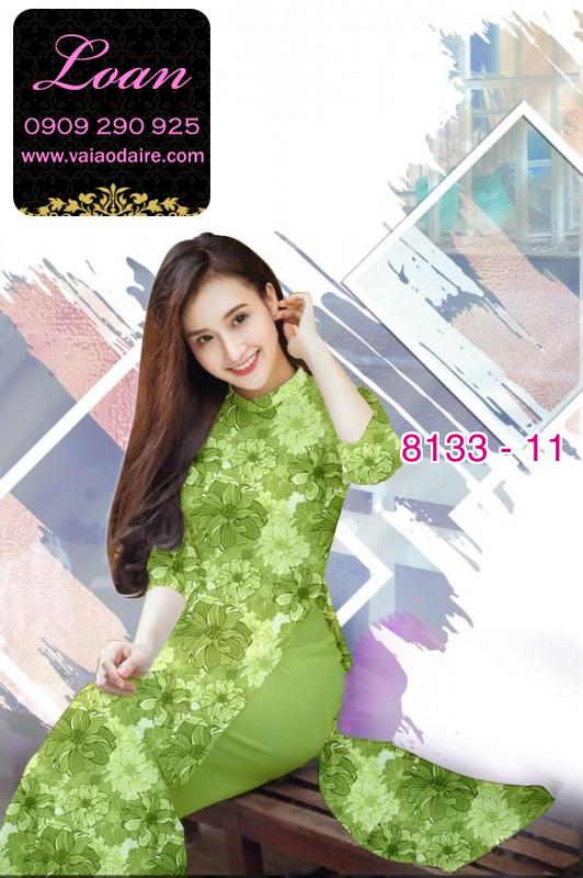 Vải áo dài hoa toàn thân Vải áo dài hoa toàn thân