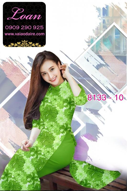 Vải áo dài hoa toàn thân Vải áo dài hoa toàn thân