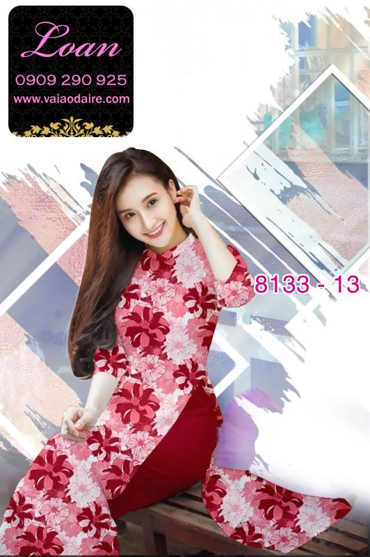 Vải áo dài hoa toàn thân Vải áo dài hoa toàn thân